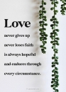 Productafbeelding Poster 50x70 love never gives up