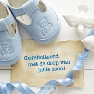 Productafbeelding Kaart gefeliciteerd met de doop zoon