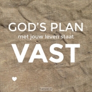 Productafbeelding Wenskaart God's plan met jouw leven staat vast