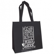 Productafbeelding Eco Bag Black Let al that you do be done with love