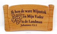 Productafbeelding Wandbord 34x20cm Ik ben de ware wijnstok